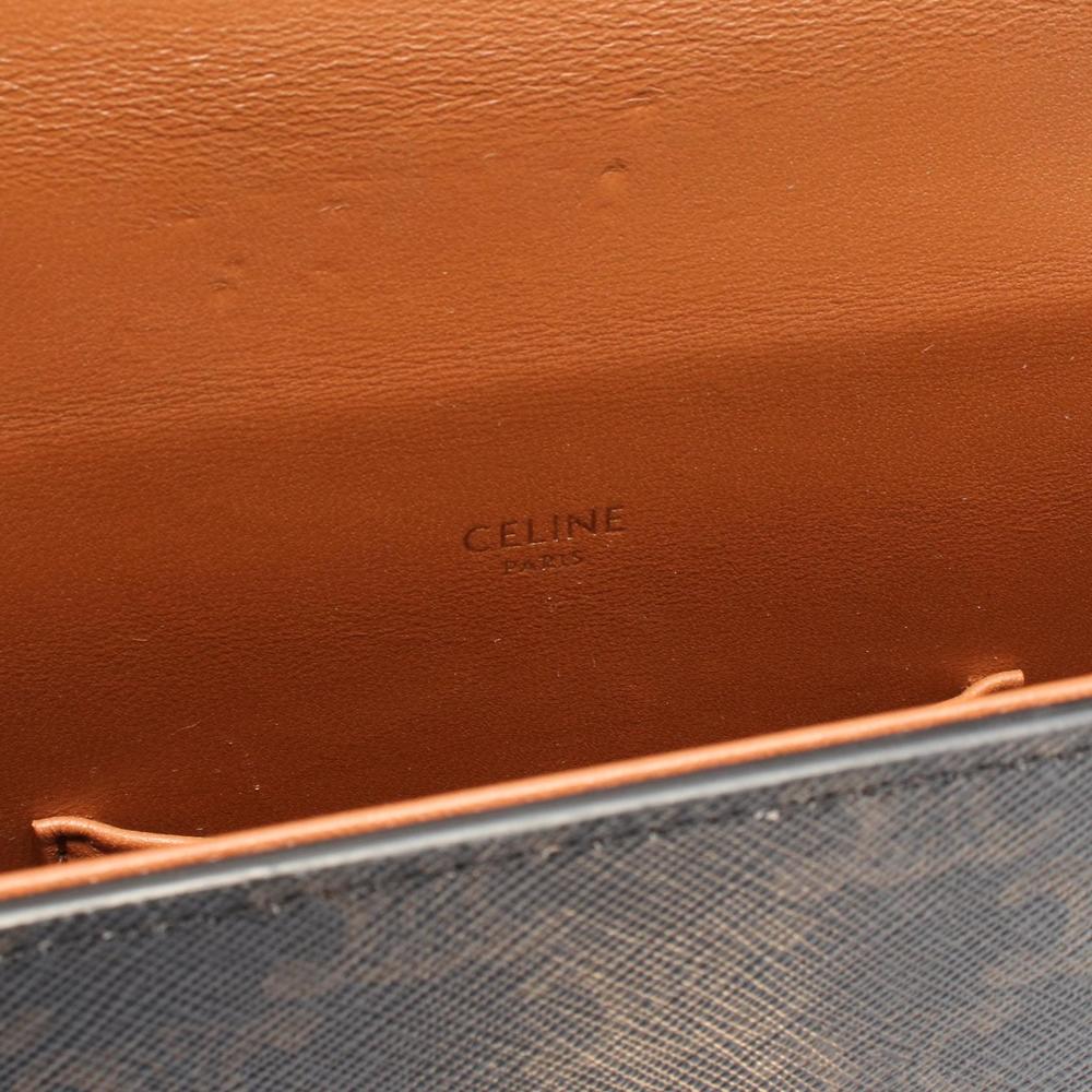 Celine Leather Handbag Triomphe Brown - Picture 4 of 6